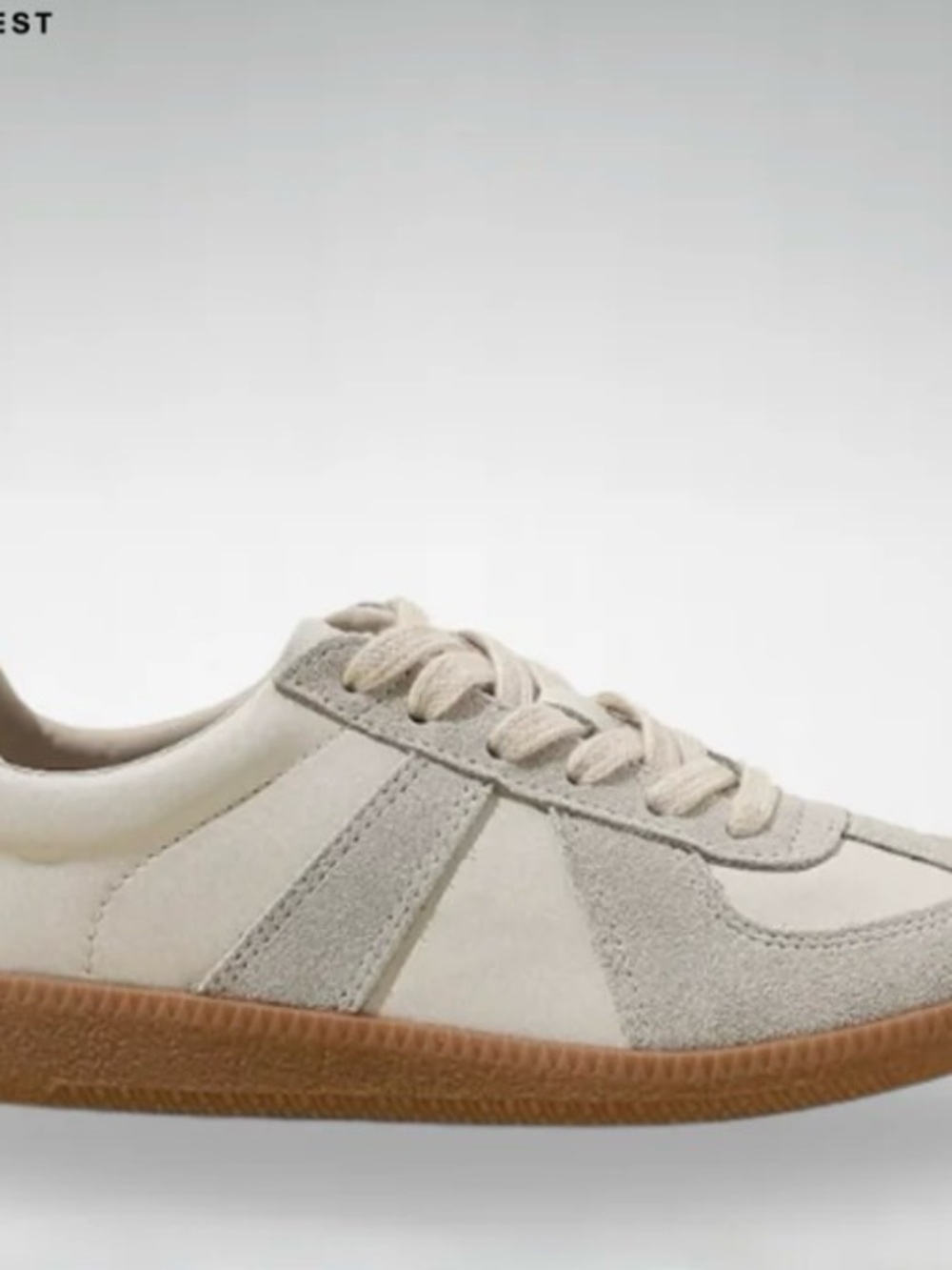 Women’s Neutral Suede & Canvas Sneaker - Cream Orthopedic Arch Support